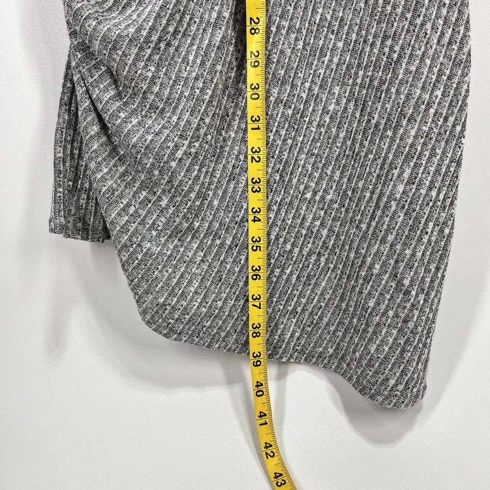 Freshmint USA Womens Wrap Dress Size XL Knee Gray V-Neck Knit 3/4 Sleeve Zipper - Picture 6 of 10